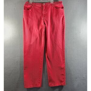 Gloria Vanderbilt Sz 16 Short 'Amanda' S51340 Salmon 5 Pocket Zip Front Jeans